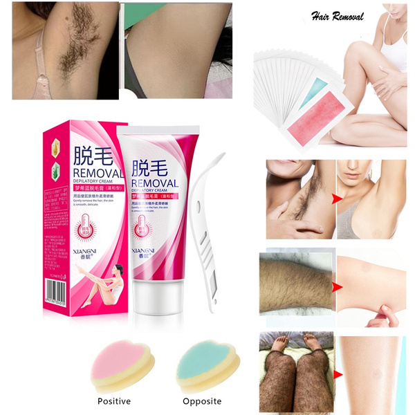 Hair Removal Cream Sponge tool Wax Strips Waxing Depilation Depilatory Cream  for body Armpit Legs Private Parts Leg Facial Bikini Face Chest pubic hair  | Wish