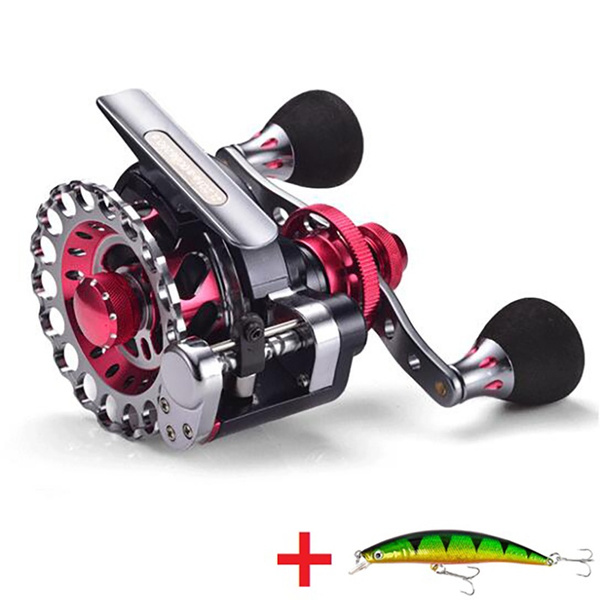 Metal Automatic Cable Fly Fishing Reel Ice Ratio 2.6:1 Trolling