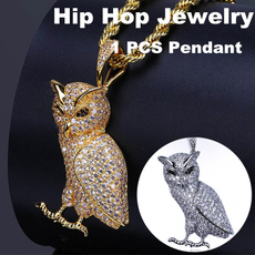 Rap & Hip-Hop, Cubic Zirconia, owlpendant, hip hop jewelry