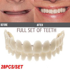 28pcs / Set Artificial Pre-made Dentition Oral Care Material for The Upper Part of Resin Denture