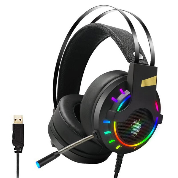 USB7.1 Wired Gaming Headset PUBG Rgb Backlight Headphones for Xbox One PC PS4 PS3 Laptop Game Stereo Noise Cancelling Headset