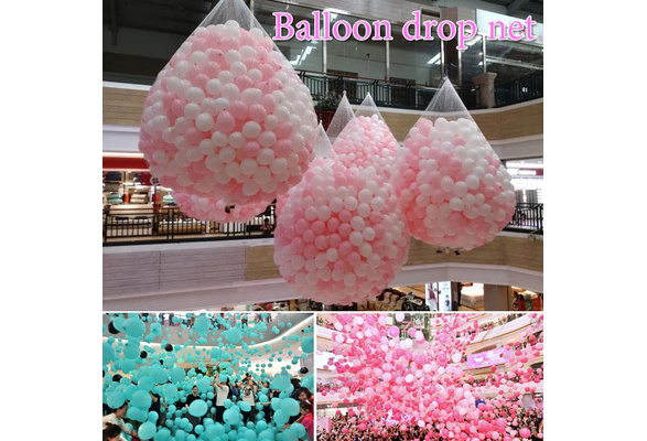 Balloon Drop Net Fit for 200/500/1000 Pcs 10inch Latex Balloons Wedding  Birthday Party Decoration Air Balloon Tools
