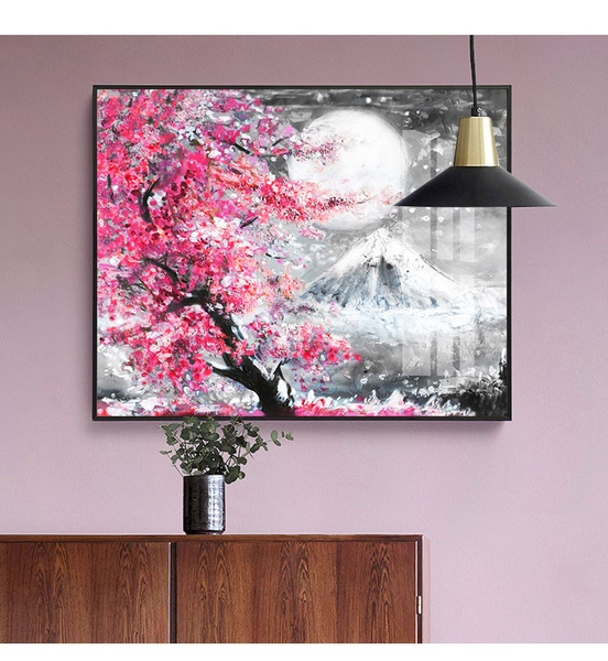 Oriental Culture Japanese Cherry Blossoms Canvas Painting Vintage Wall Art Mural Home Decor Poster For Living Room Bedroom No Frame Wish - Japanese Cherry Blossom Wall Decor