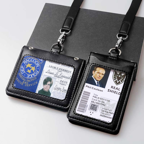 FBI Badge FBI Holder ID Card Holder Golden Badge Leather 