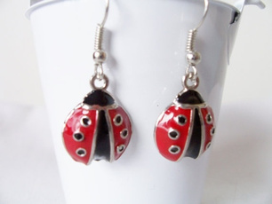 ladybug, Jewelry, charmearring, Metal