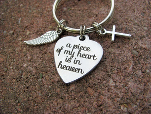 Heart, memorial, Key Chain, Chain