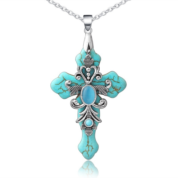 5 Colors Cross Necklace Cross Pendant 