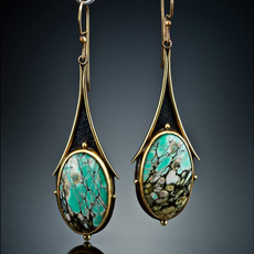 Turquoise, 925 sterling silver, Gemstone Earrings, wedding earrings