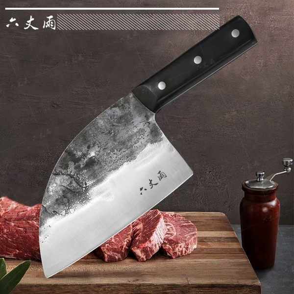 Professional Chinese Traditional Forged Butcher Knife Chef Knife Kitchen  Knife Sharp Blade Cleaver Slicer Full Tang Slaughtering Knife Chef's Meat  Cleaver High Manganese Steel Hardness Forged Manual Knife Filleting Slicing  Vegetable Cutter