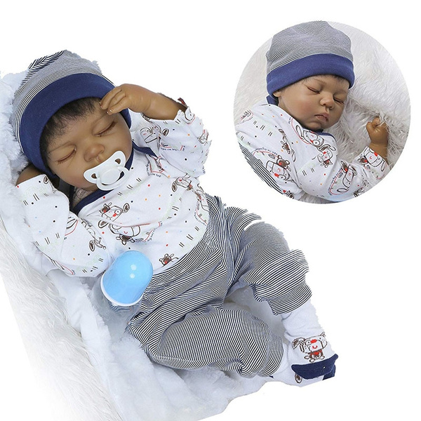 Full Silicone Reborn Baby Dolls with Lifelike African American