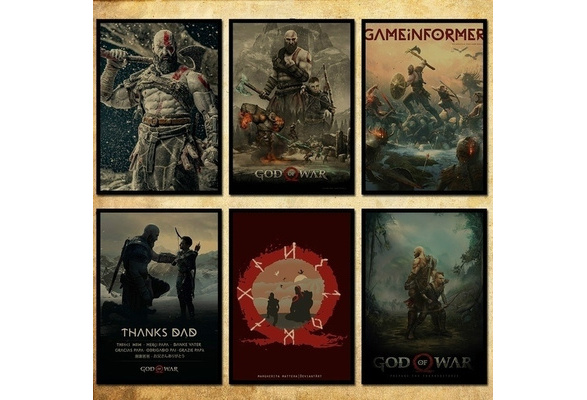 Poster 42x24 cm Kratos God Of War 4 Videojuego Videogame Cartel Decor 07