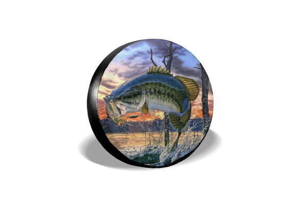 Bass Fish Jumping Leader Accessories Spare Tire Cover