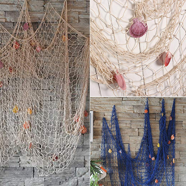 Linen Purity Modern Nautical Decorative Fishing Net Seaside, 43% OFF