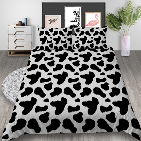 cow print bed sheets single