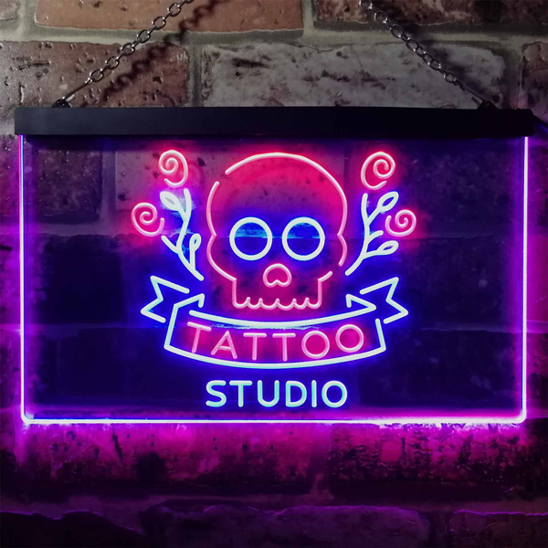 100018 Body Piercing Crazy Tattoo Shop Cobra Display LED Light Sign 