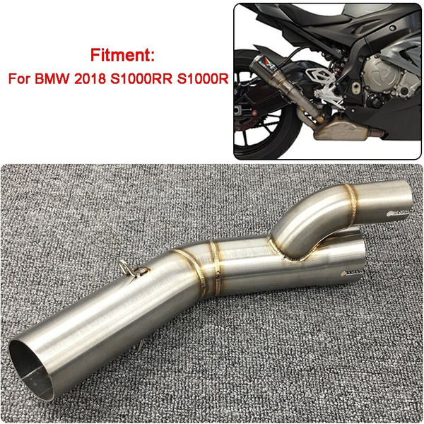 2018 For BMW S1000RR S1000R 2018 Motorcycle Muffler Exhaust Contact Middle  Mid Link Pipe Connector for BMW S1000RR S1000R 2018