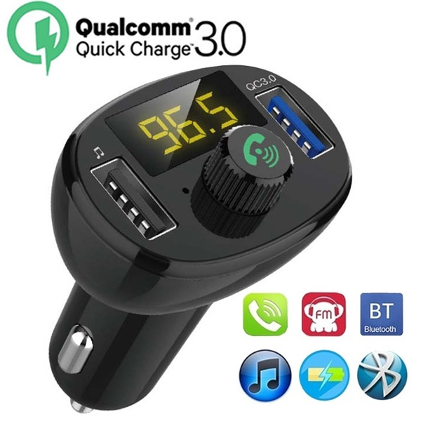 Wekome Car Charger, Car Cigarette Lighter Charger, Wireless Bt 5.1, Mp3  Music Player, Led Colorful Light Strip, Hands-free Calling Support, Tf  Card, Usb Music Connection, Type-c And Usb Fast Charging - Temu