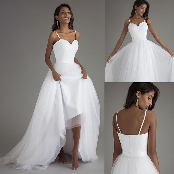 simple sleeveless wedding dress