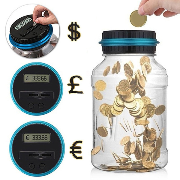 Electronic Digital LCD Coin Bank Coin Counter Piggy Bank Money