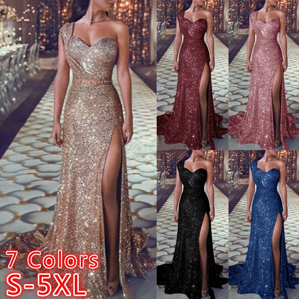 Buy Ubride Long Slit Prom Dresses Satin Spaghetti Straps Formal Evening  Party Gowns with Pockets Steel Blue at Amazon.in