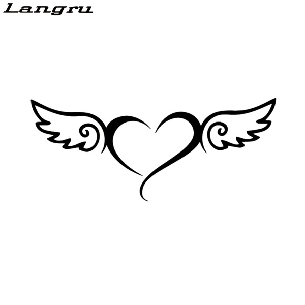 car window Angel heart angel wings sticker vinyl decal laptop bumper doors
