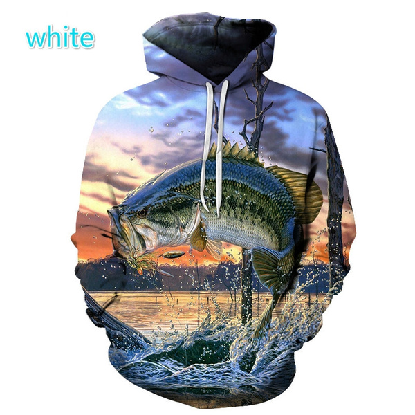 3D Fish Hoodies Sweatshirts Men Pullover Casual Tracksuits Fashion