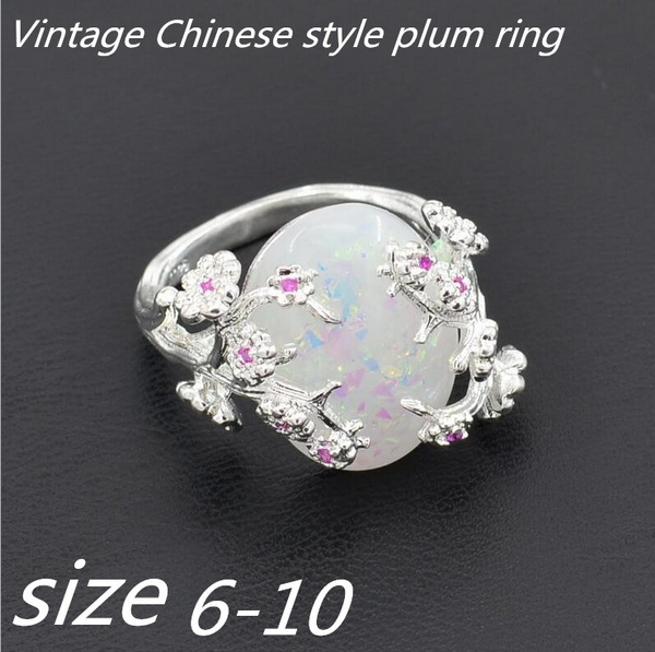 Silver Promise Rings Engagement Rings For Her,diamond Plum Blossom Cut Ring  For Women | Fruugo BH