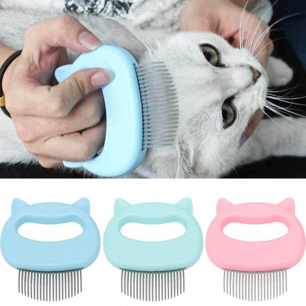 2 Pcs Cat Massage Comb for Short and Long Hair Pet Shell Comb Gentle Grooming Tool Cats Dogs Cleaning Brush Hair Removal Tool for Shedding Matted Fur Knots and Tangles 