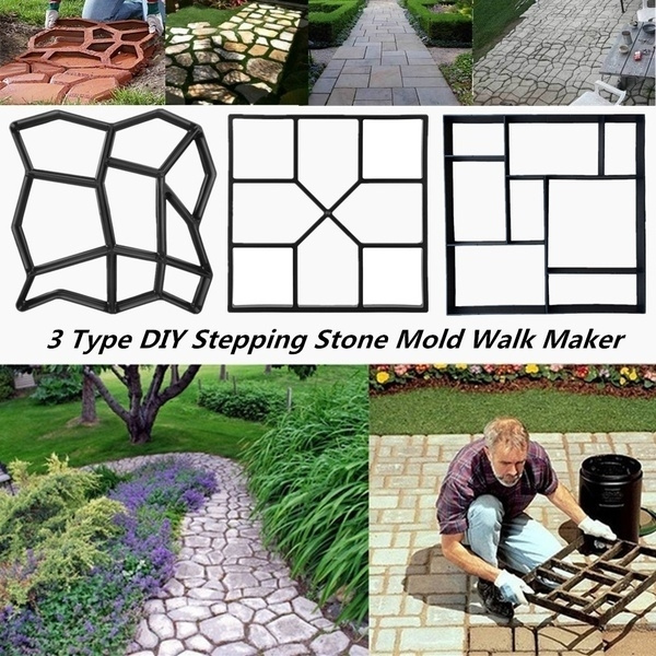 DIY Driveway Paving Pavement Stone Mold Concrete Stepping Pathmate Mould Paver 