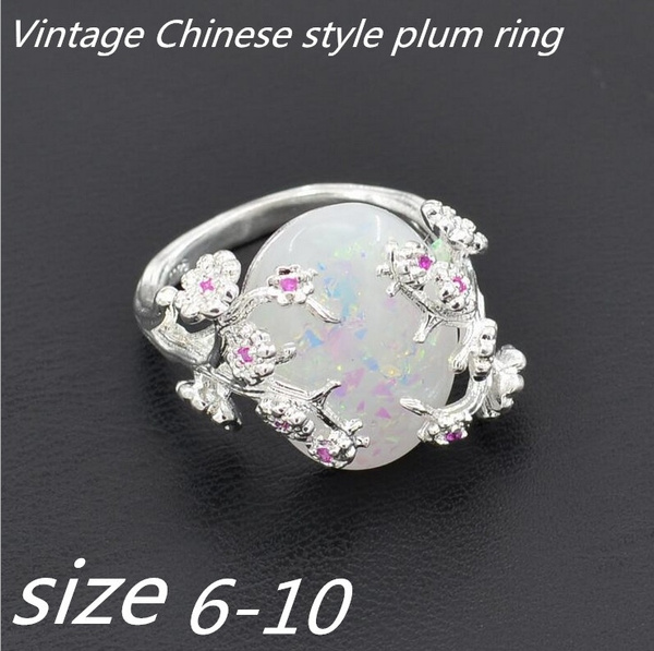 Plum Blossom Engagement Ring