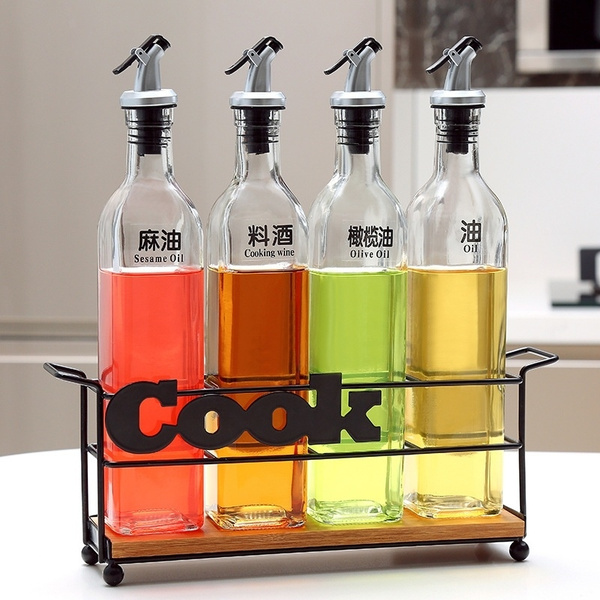 oil bottle stand for kitchen