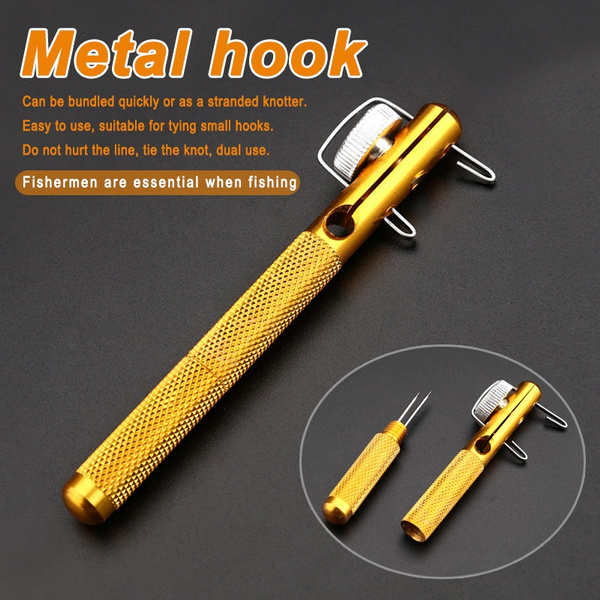 Aluminum Alloy Fishing Tackle Hook Tier Fishing Line Tying Tool with  Sub-line Tie Knots