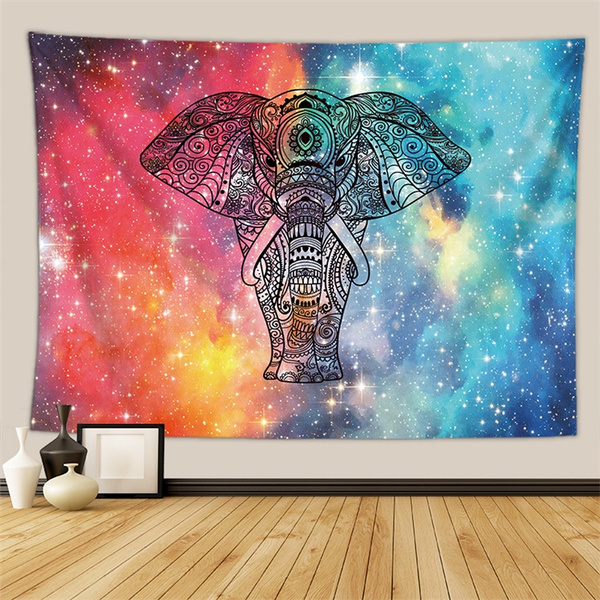 Psychedelic outlet elephant tapestry