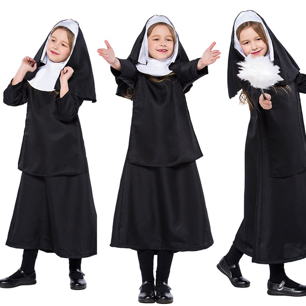 Children Halloween Virgin Mary Nuns Dress for Kid Girl Nuns Arabic ...