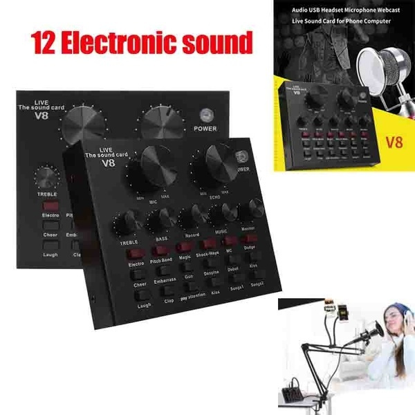 V8 audio usb headset microphone hot sale