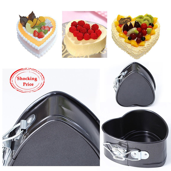 Love Heart Shape Cake Pan Tin For Cake Mold Baking Cheese Bread Tray 
