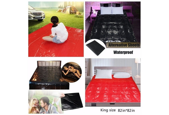 Cozy Feel PVC Bed Sheet for Wet Games, Full Size Waterproof Bedding Sheet  Set