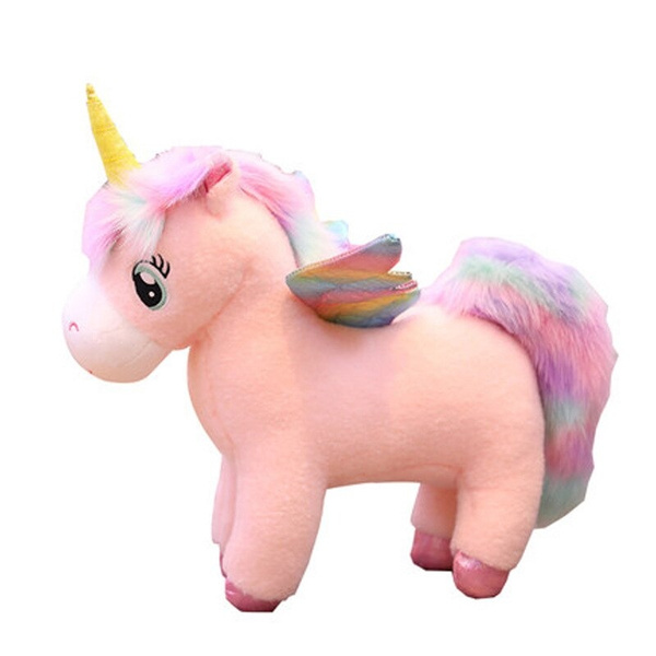 Smilesky Rainbow Unicorn Stuffed Animal with Wings Super Soft Plush Colorful Unicorns Toys Mint Green 10