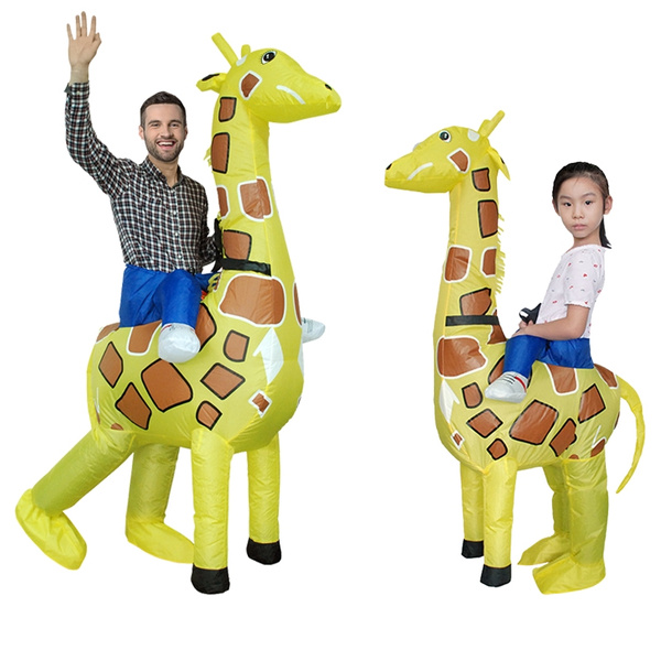 KOOY Adult Kids Inflatable Giraffe Costume Halloween Costumes For Men Women  Ride on Giraffe Blow Up Animal Cosplay Fancy Party Dress Up | Wish