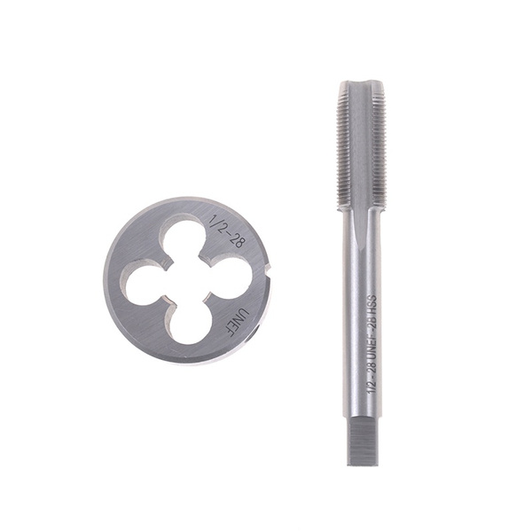 1//2/"-28 Tap /& Die Set Titanium Coated Right Hand Thread Hand Tap Cutting Tool