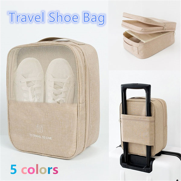 Useful Travel Shoe Bag Protector Container Three Layers Shoe Box Storage Pouch