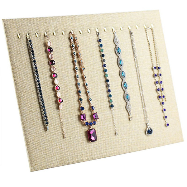 1pc Storage Board Necklace Pendant Display Stand Women Rack Jewelry Hooks  Bracelet Stand