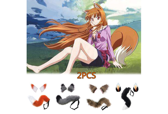 Details about   Fox Ears Tail Spice And Wolf Holo Plush Anime Cosplay Props Costume Halloween 