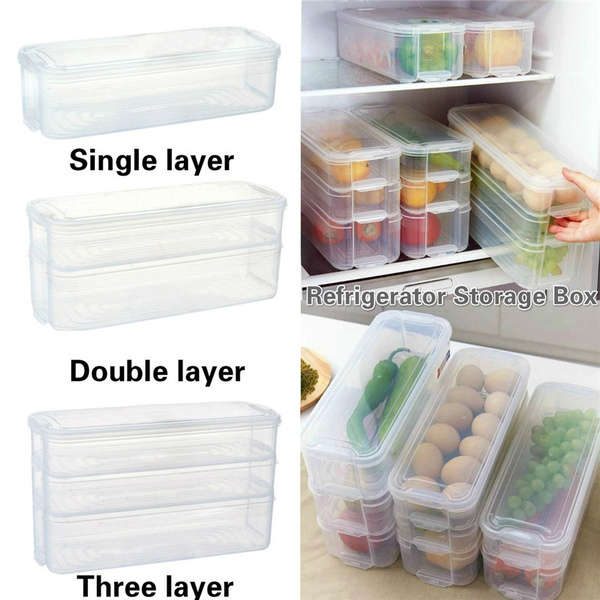 Refrigerator Storage Box Food Container Kitchen Fridge Organizer