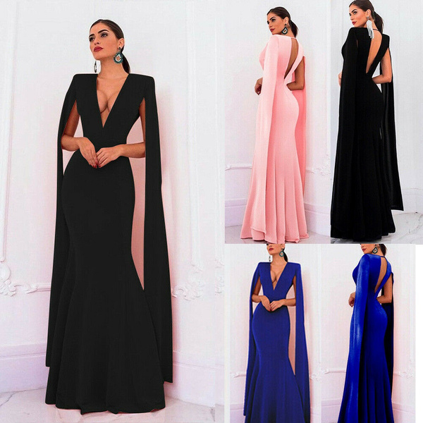 Women Formal Wedding Bridesmaid Long Evening Party Ball Prom Gown Cocktail Dress Vestidos Verano 2020