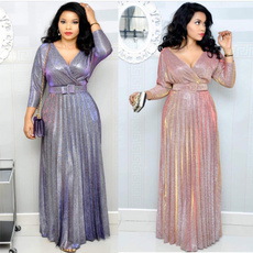 party, pleated dress, Colorful, ladies dress
