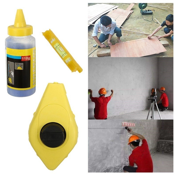 Manual Layout Measuring With Chalk Powder Not Fading Hand Reel Wire Box  Marking Tools Micro Level Gauge Chalk Lines