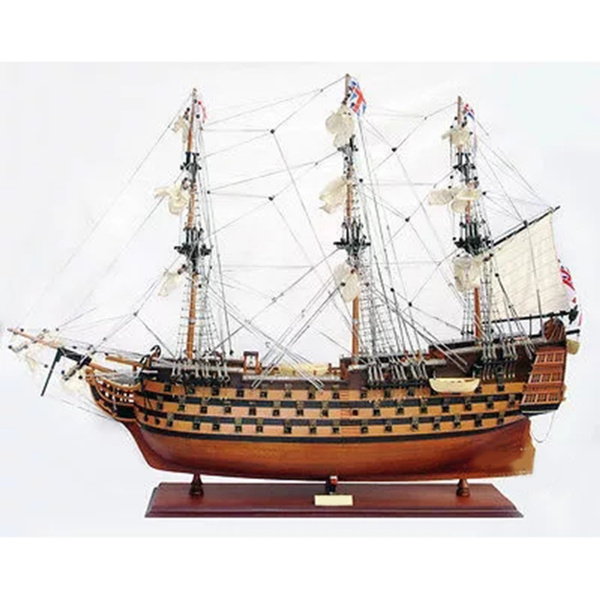 HMS VICTORY WOODEN MODEL MARINE SHIP BOAT COMPLETED HANDMADE GIFT DECOR 45CM 
