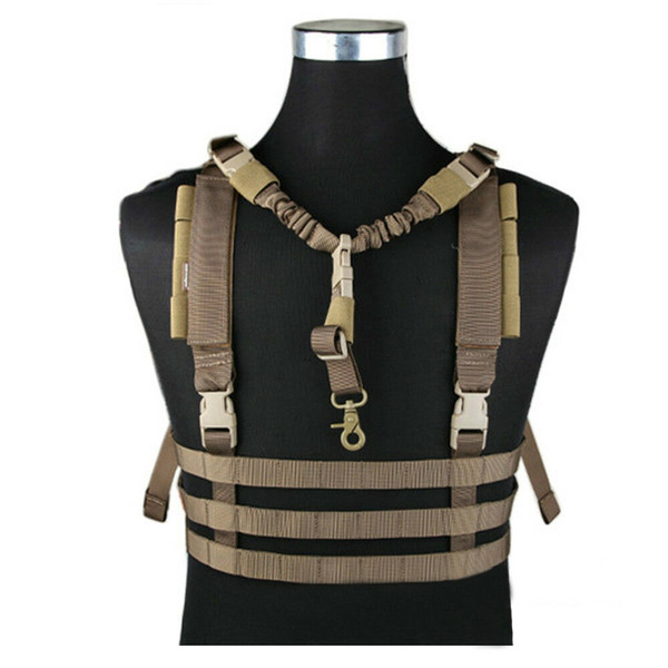 EMERSONGEAR Molle Low Profile Chest Rig Strap Harness Vest Belt Support ...