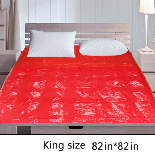 PVC Waterproof Black Bed Outdoor Sheets Wetlook Bed Sheet For Couples Lover Game 